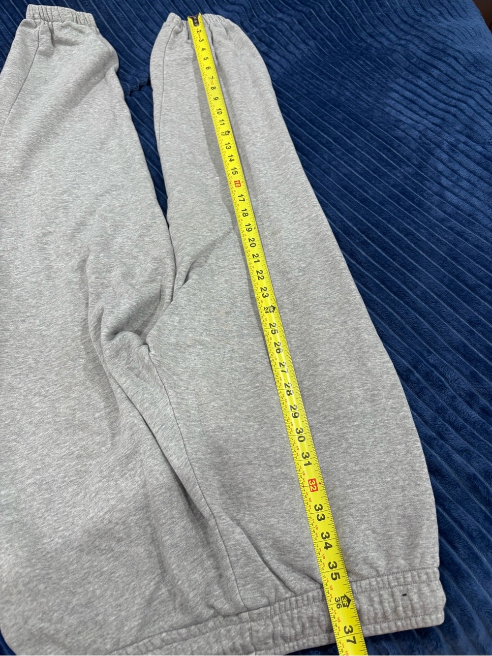 Nike Kids Light Gray Fleece Joggers with White Swoosh - Picture 5 of 5